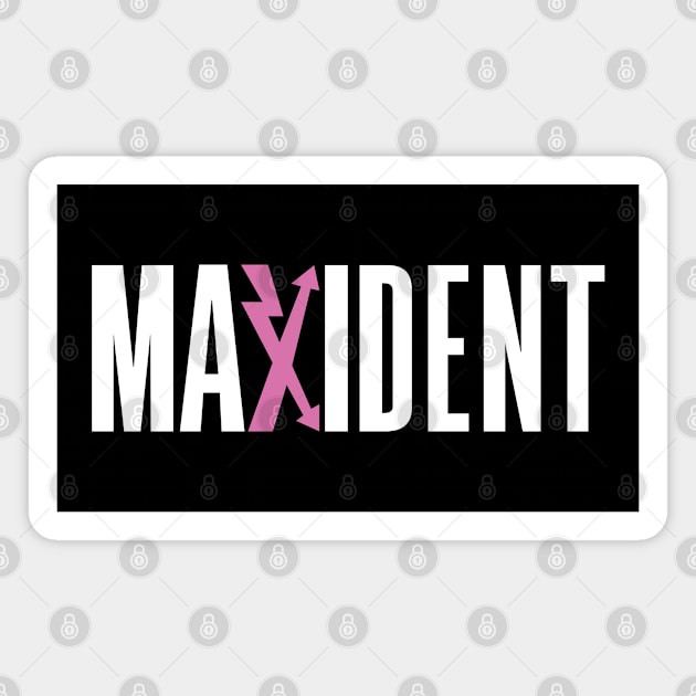 Maximum Accident White Magnet by Vicener